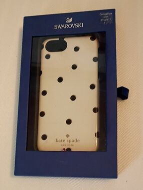 kate spade White Phone Case with Black Polka Dots
